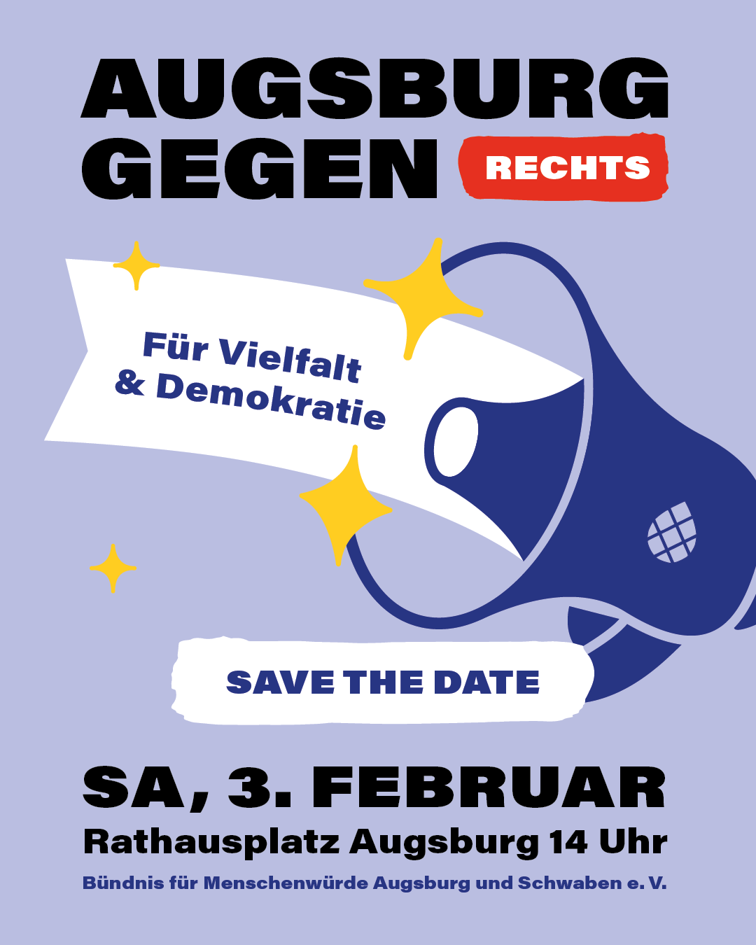 Augsburg gegen Rechts Kundgebung 03. Februar 2024